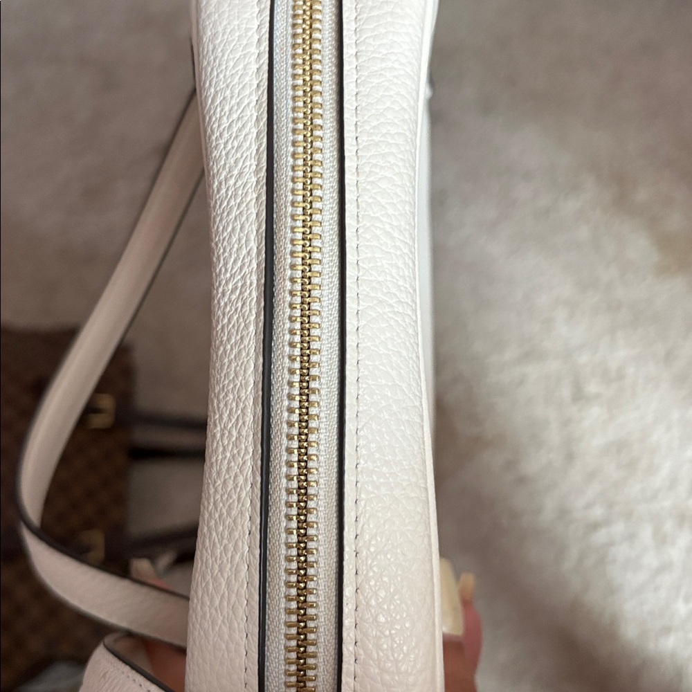 COACH Pebbled Leather Crossbody Bag in White - Picture 6 of 9